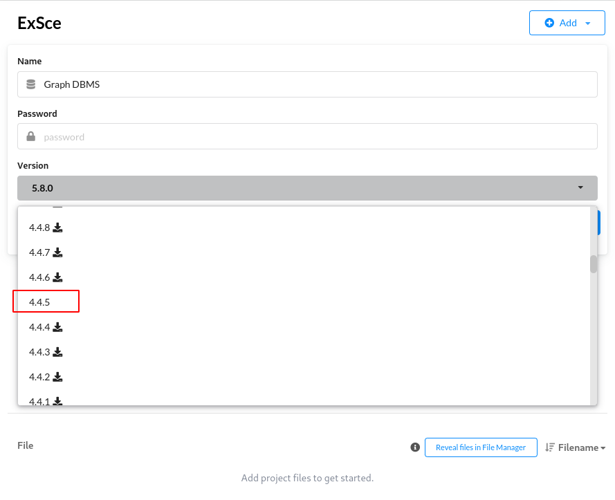 How to create a Neo4j database v. 4.4.5